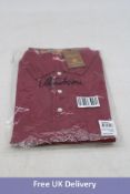 Stenströms Men's Linen Polo T-Shirt, Red, Size 3XL