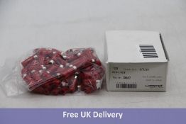 Four-hundred Lumberg KTO 1 RCA Phono Coupler Red, 10467 Box damaged