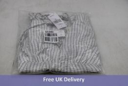 Club Monaco Women's Double V Tie Back Top, Black White, XS