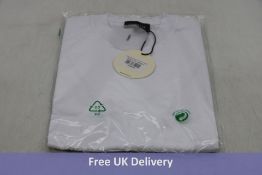 Three Summit UK Men's Heavyweight Slim Fit T-Shirt's, White, Medium