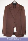 Suitsupply Men's Havana Suit, Dark Brown, Size 38