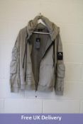 Mauna-Kea Men's Full Zipp Hoodie, Grey, Size S