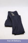 Hugo Boss Men's Regular-fit Trousers in Virgin Wool Serge, Dark Blue, Size 32L