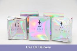 Ten Trigwell Cosmetics Velvet Powder Puff, Black. Box damaged