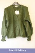Five Maelys La Maille Parisienne Women's 30% Mohair Cardigan, Forest Green, One Size