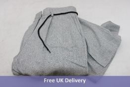 Unknown Source Women's Oversized Heron Boned Patterned Wool Trousers, Grey, Size XS-M