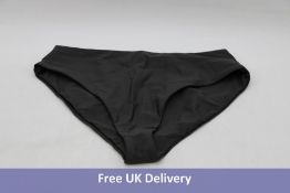 Nine Blue Women's High Waisted Bikini Bottom, Charcoal Black, Two S, Four M, One L, One XL, One XXL