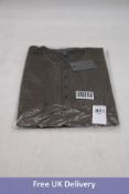 John Varvatos Men's Stanton Henley, Brown Soil, Size L