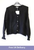 Five Maelys La Maille Parisienne Women's 30% Mohair Cardigan, Black, One Size