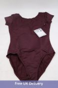 Four RP Women's Foundations 7 Leotard, Burgundy, Size XL