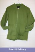 Roberto Collina Men's RN08108 Knit Bomber, Palma Green, Size 48