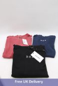 304-Clothing Bundle to include Waffle T-Shirt, Burgundy, Size L, Griffon T-Shirt, Navy, Size S, 2x G