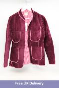 Maria Women's De La Orden jacket, Burgundy, Size M