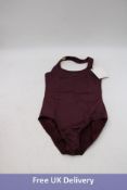 Five Russian Women's Pointe Foundations 4 Soft Fabric Leotard, Burgundy, Size S