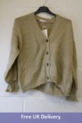 Five Maelys La Maille Parisienne Women's 30% Mohair Cardigan, Beige, One Size