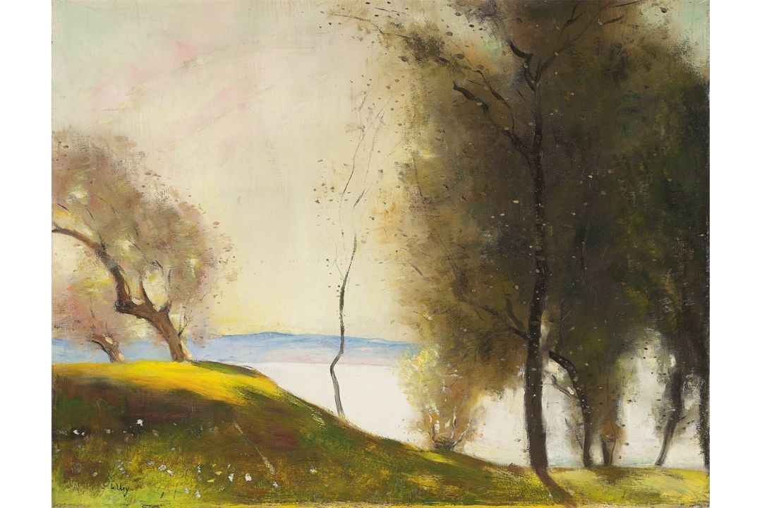 Lesser Ury. „Der Morgen (Gardasee)“. Um 1900/10 - Bild 1 aus 3