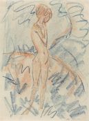 Otto Mueller. Boy in landscape. Circa 1915