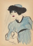 Jeanne Mammen. Woman with hat. Circa 1910/14