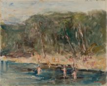 Max Liebermann. ”Badende Kinder – Studie”. Presumably 1931