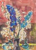 Karl Schmidt-Rottluff. ”Rittersporn und Judassilberlinge”. 1968