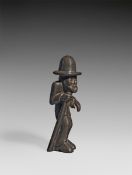 Ernst Ludwig Kirchner. ”David Ambühl, mit Stock und hohem Hut. Kleiner Bauer”. 1918