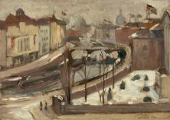 Leo von König. ”Die Spree an der Marschallbrücke”. 1918