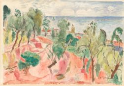Hans Purrmann. Landscape in Montagnola. Circa 1944