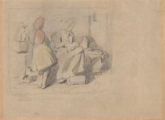 Pablo Picasso. Mère allaitant son bébé en présence d’une fillette. 1895