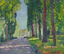 Philipp Franck. ”Blick auf Schloss Sanssouci in Potsdam”. 1933