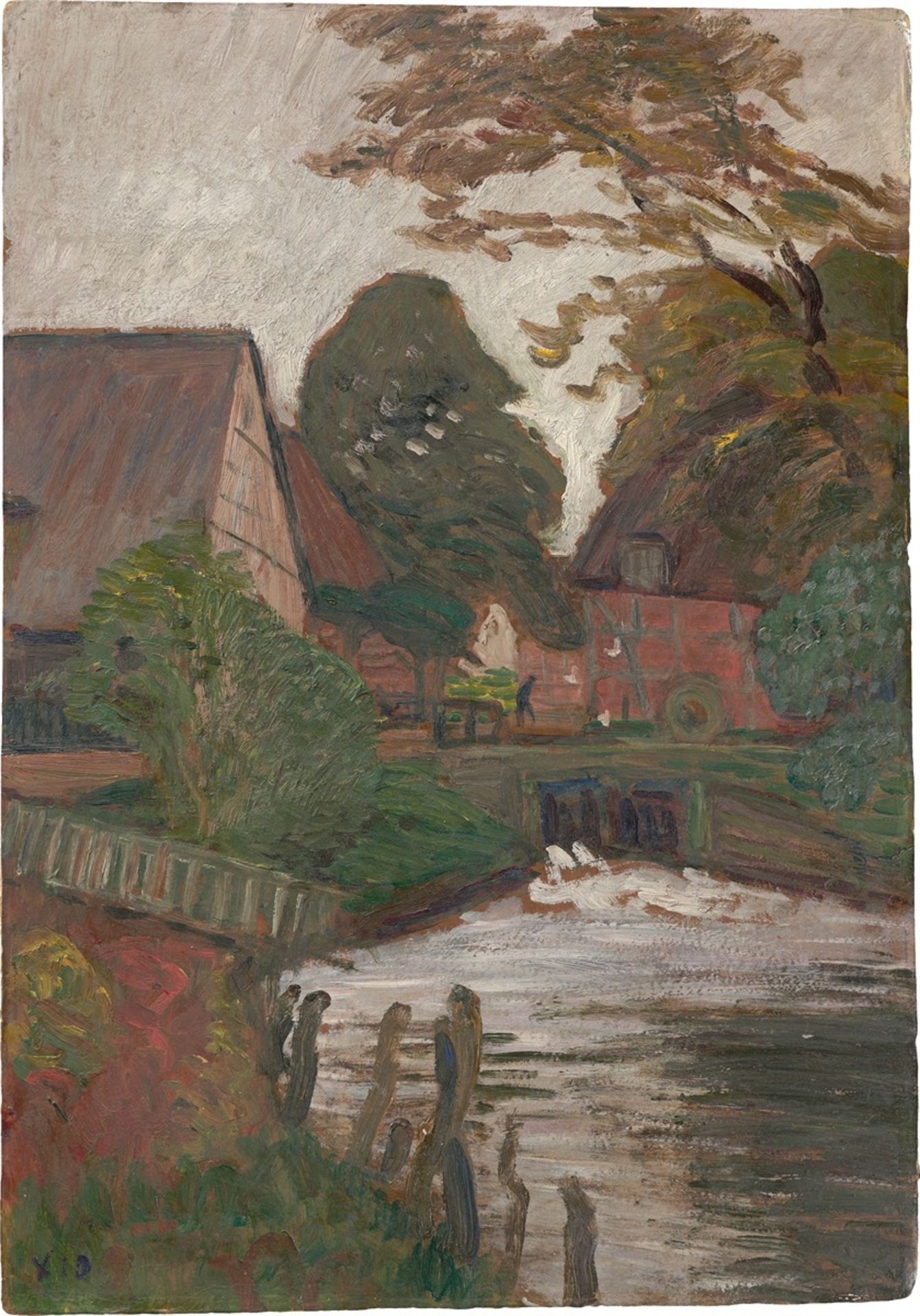 Otto Modersohn. „Wassermühle“. 1910