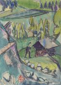 Ernst Ludwig Kirchner. Landscape in the Alpine foothills (Davos). Circa 1919