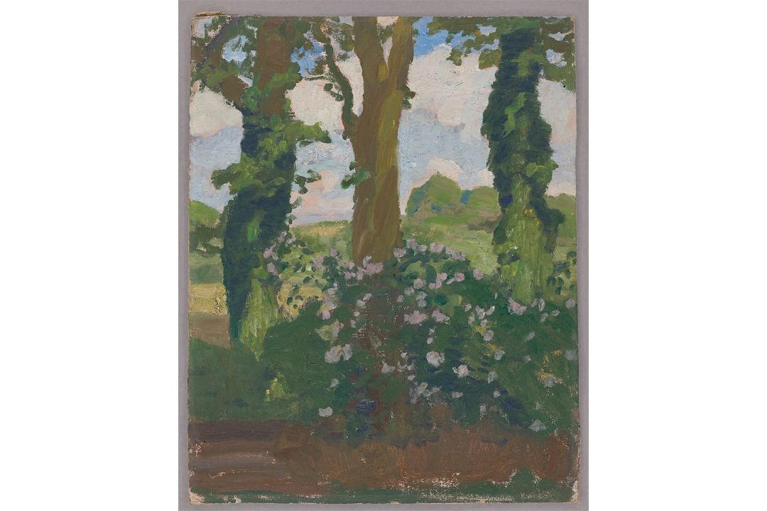 Fritz Overbeck. Fliederhecke. Um 1906 - Bild 2 aus 3