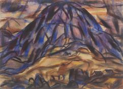 Christian Rohlfs. ”Tyroler Landschaft, Berg”. 1919
