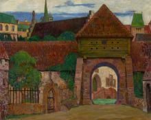 Heinrich Vogeler. ”Bühnenbildentwurf zu ‚Schwester Beatrix‘”. Circa 1901