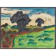 Karl Schmidt-Rottluff. Landschaft mit dunklen Bäumen. Um 1962 - Bild 2 aus 3