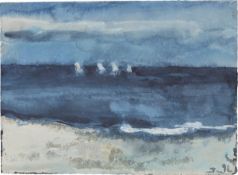 Klaus Fußmann. Landscape with lake. 1992