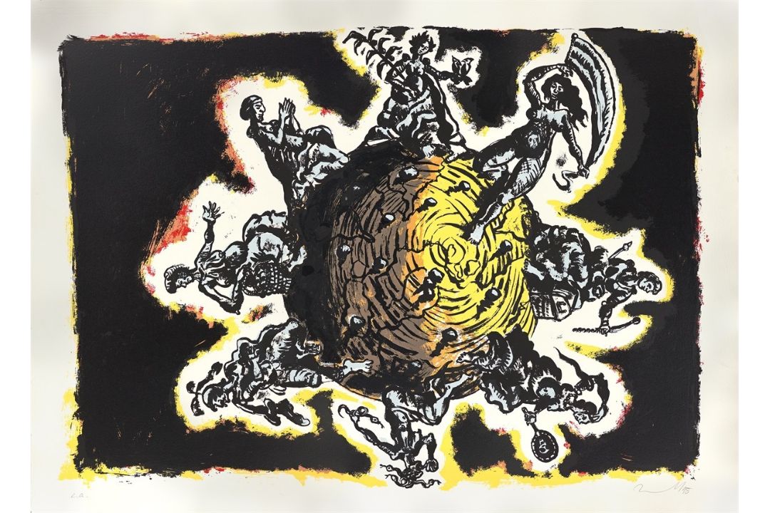 Jörg Immendorff. „Weltlauf“. 1998 - Bild 1 aus 3