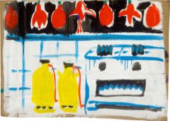 Karl Horst Hödicke. Interior with gas bottles. 1987
