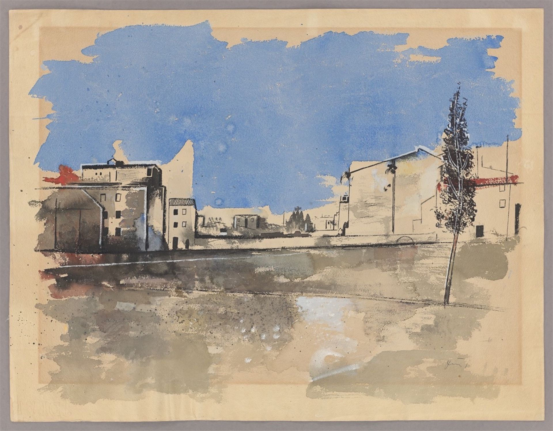 Xaver Fuhr. „Vorstadthäuser“. Um 1928/31 - Bild 2 aus 4