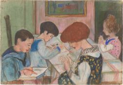 Erich Büttner. The family of the artist. 1915