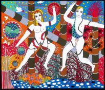 Dorothy Iannone. ”The Queen of the Amazonas and Achilles”. 2007