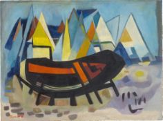 Anneliese Everts. ”Schiffswrack und Segelboote”. 1950s