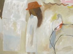 Hans Laabs. ”MÄDCHEN UND PAPAGEI”. 1978