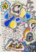 Niki de Saint Phalle. ”Cher Peter, thank you for all the great news!”. 1995