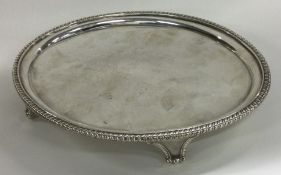 A Georgian silver teapot stand. London 1803. By Timothy Renou.