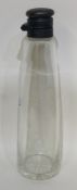 A small silver mounted tapering bottle.
