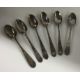 A set of six 18th Century silver bright-cut spoons. - Image 2 of 3
