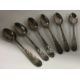 A set of six 18th Century silver bright-cut spoons. - Image 1 of 3