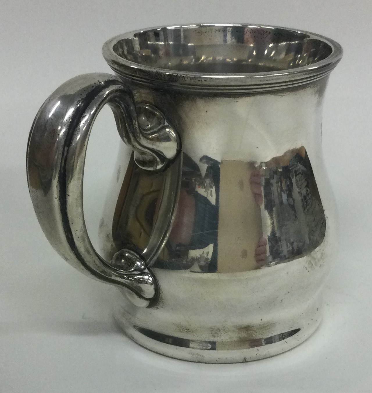 A rare American silver mug enamelled with flags. Circa 1900. - Image 2 of 2