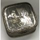 A French silver plated snuff box engraved with scenes. Circa 1800. - Image 2 of 2